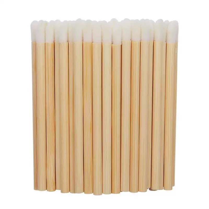 Wood lip brush