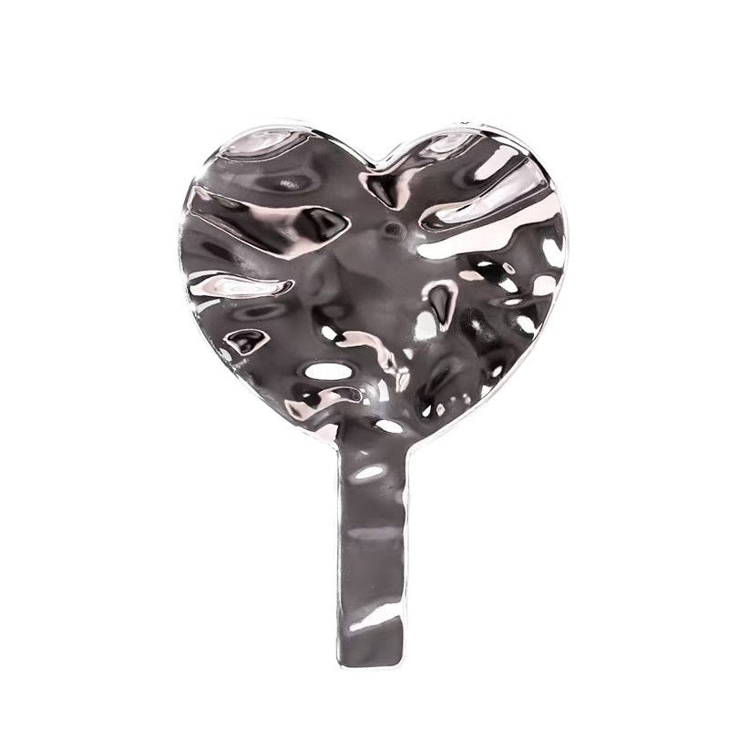 Heart-Shaped Handheld Makeup Mirror / Lash Artist Hand Mirror