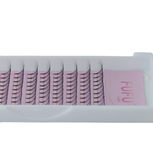 6D premade fans short root